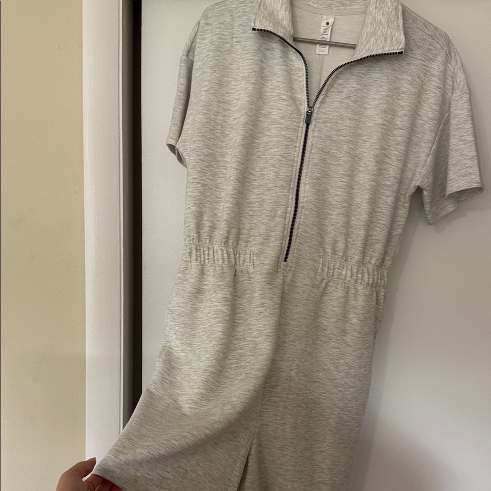 Yogalicious Heather Gray Scuba Romper
